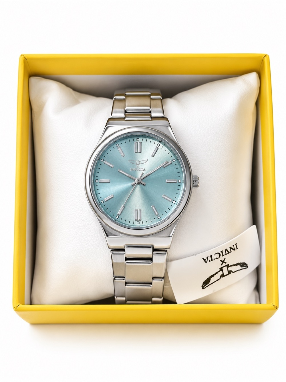 Invicta Celestial 35mm women's watch with a blue dial & a stainless steel band